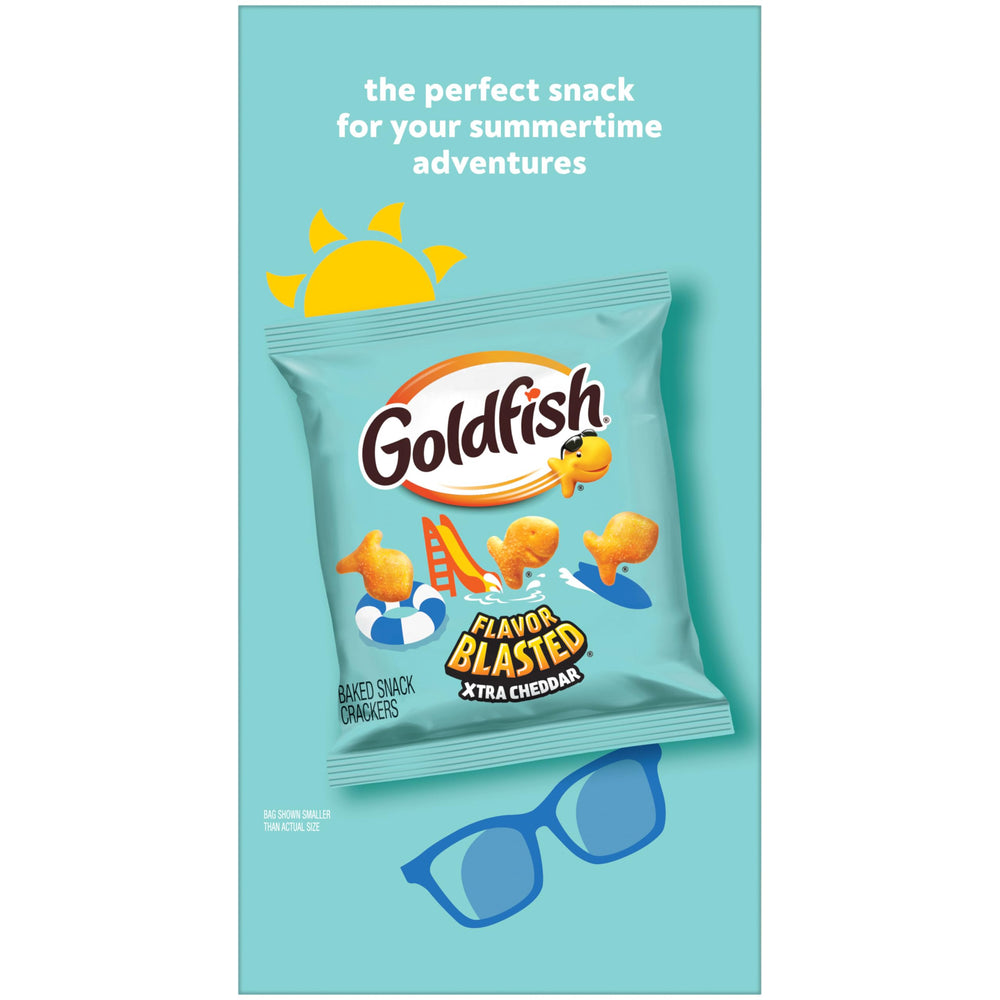 Goldfish pouch next to a coin for size comparison and portion control