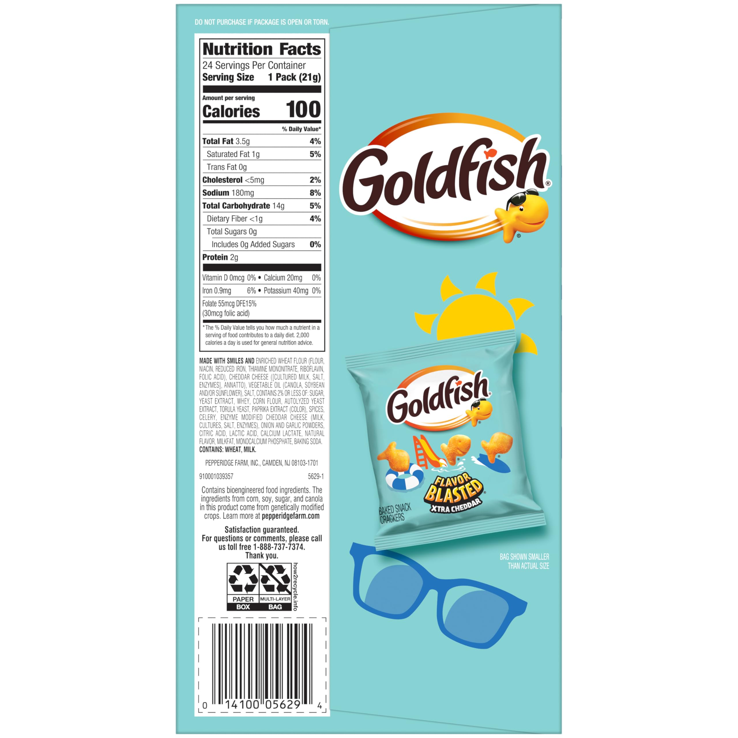 Goldfish pouch inside a backpack illustrating travel-ready convenience