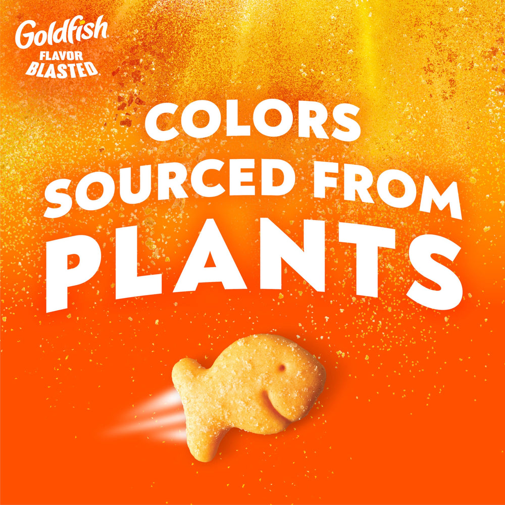 Goldfish Flavor Blasted Xtra Cheddar crackers crumbed for cheesy breading