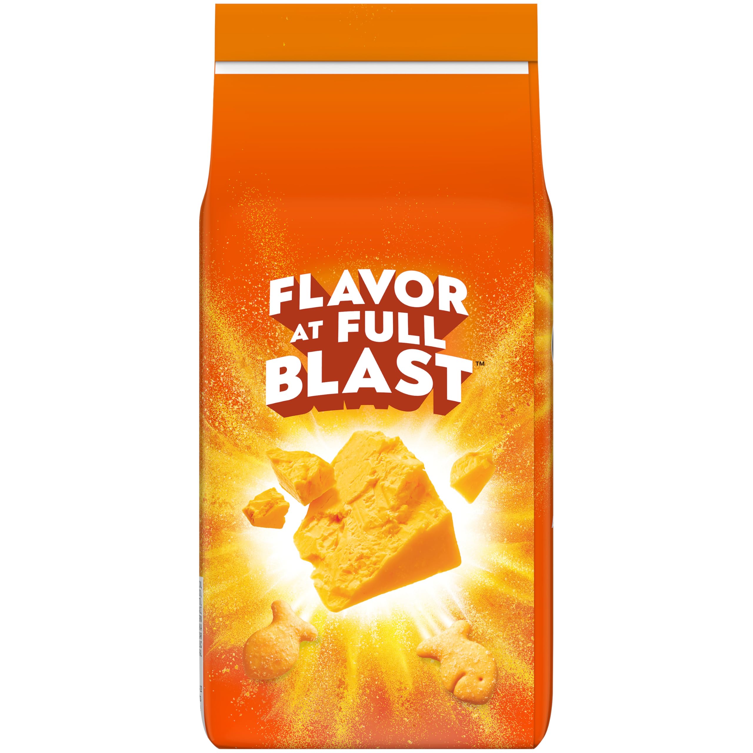 Goldfish Flavor Blasted Xtra Cheddar crackers in lunchbox, kid-friendly