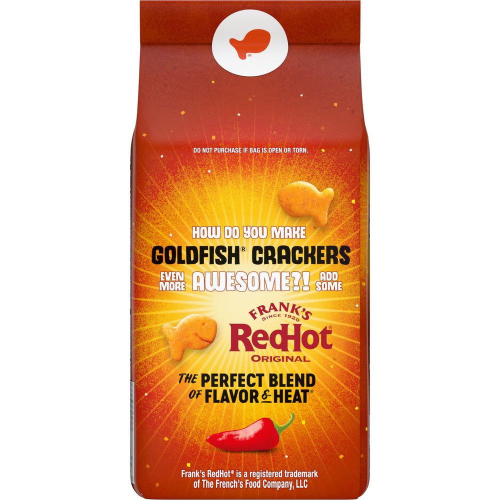 Bowl of Goldfish Franks RedHot crackers served with dip for party appeal