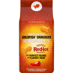 Bowl of Goldfish Franks RedHot crackers served with dip for party appeal