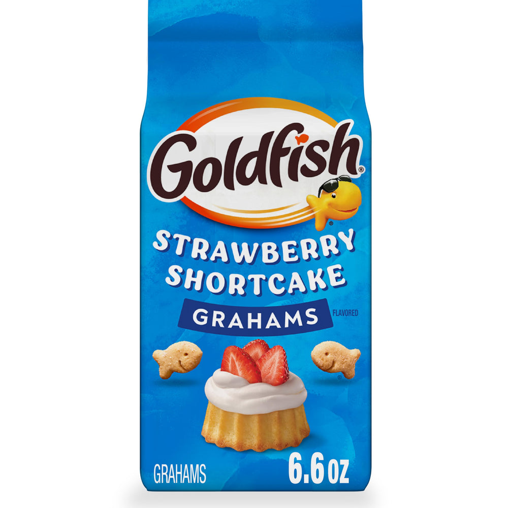Goldfish Grahams Strawberry Shortcake bag shown for quick, kid-friendly snack time.