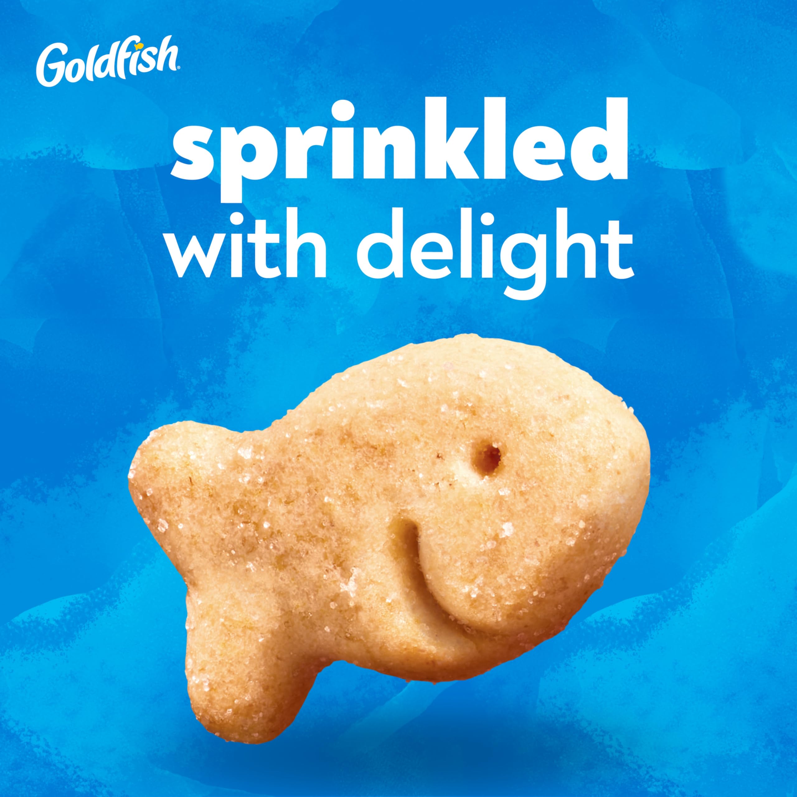 Goldfish Grahams Vanilla Cupcake ingredients panel highlights whole grain content.