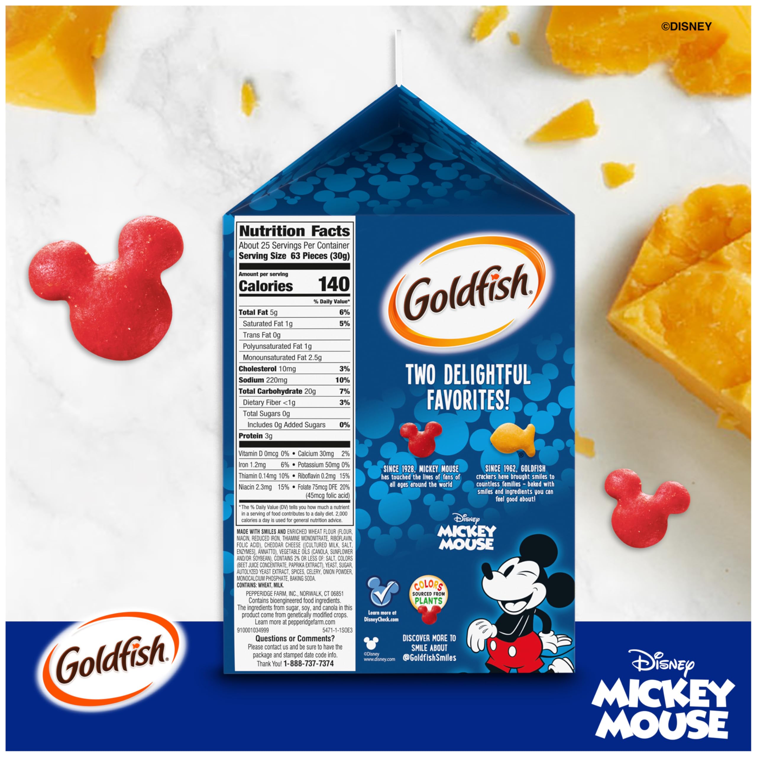 Goldfish cheddar crackers are lunchbox-friendly and easy to pack