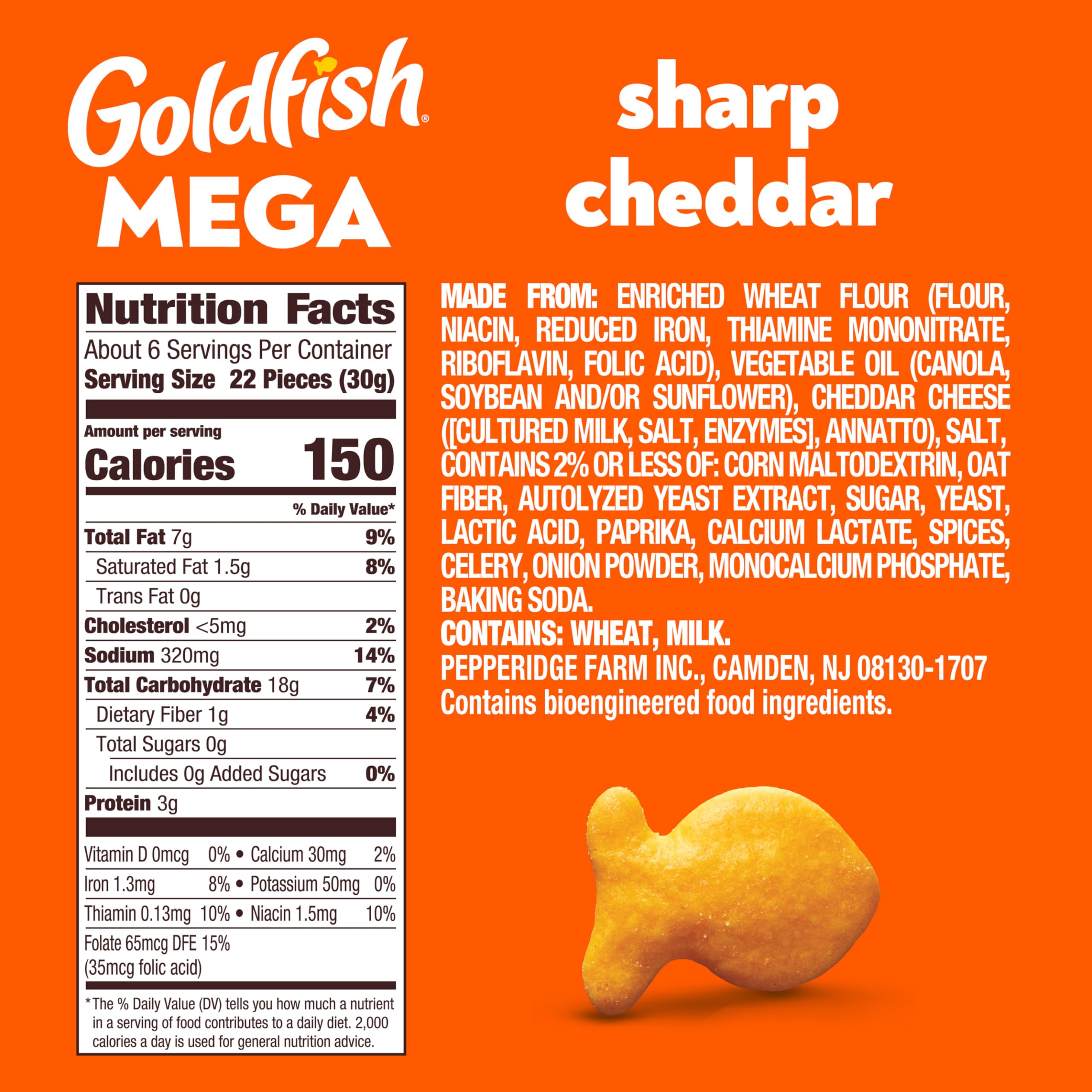Goldfish Mega Bites pack on desk illustrating quick, cheesy snack during study sessions.