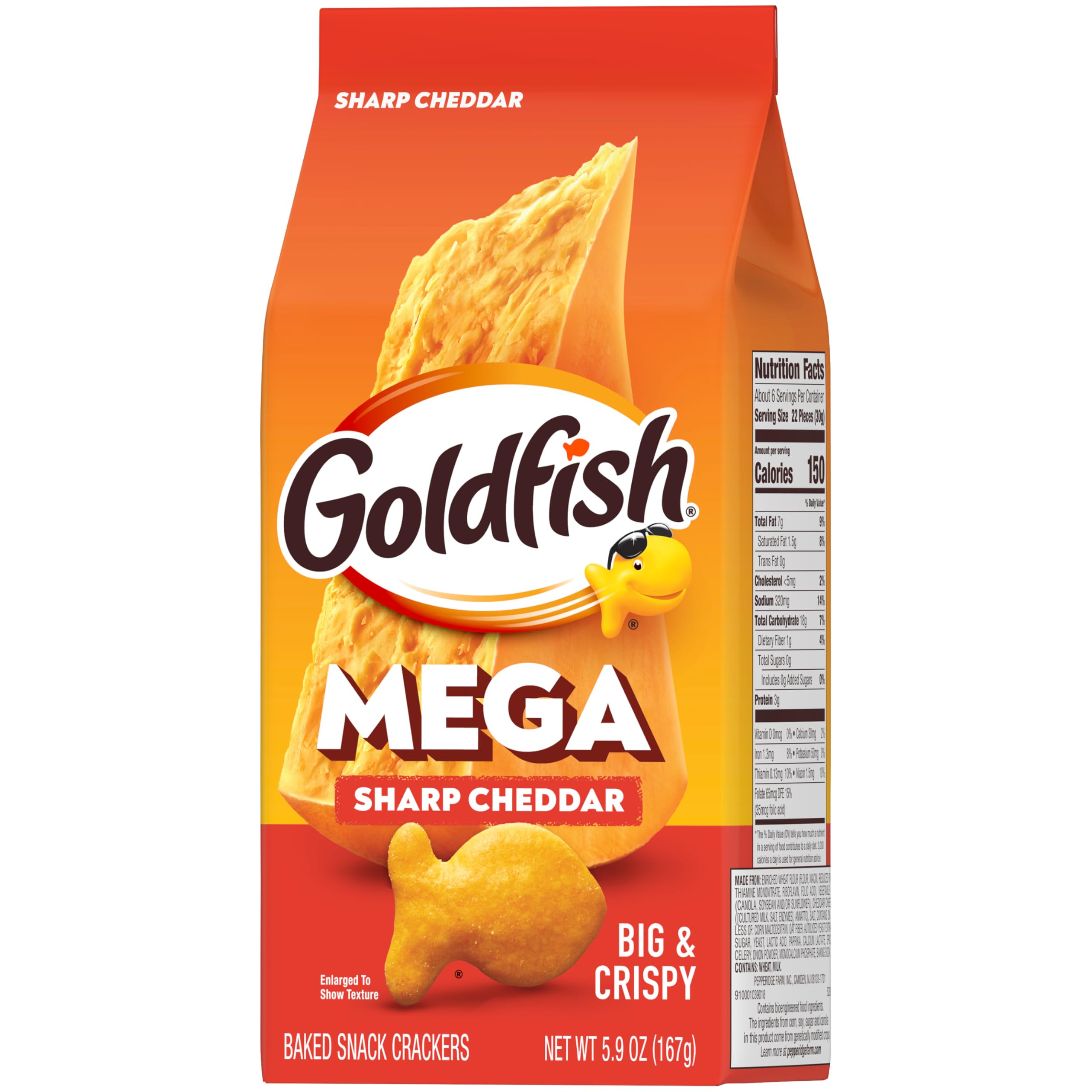 Goldfish Mega Bites plant-based color accents emphasizing natural colors from plants.