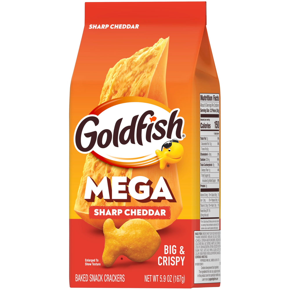 Goldfish Mega Bites plant-based color accents emphasizing natural colors from plants.