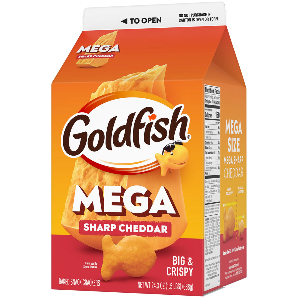 Goldfish Mega Bites snack time on the go option