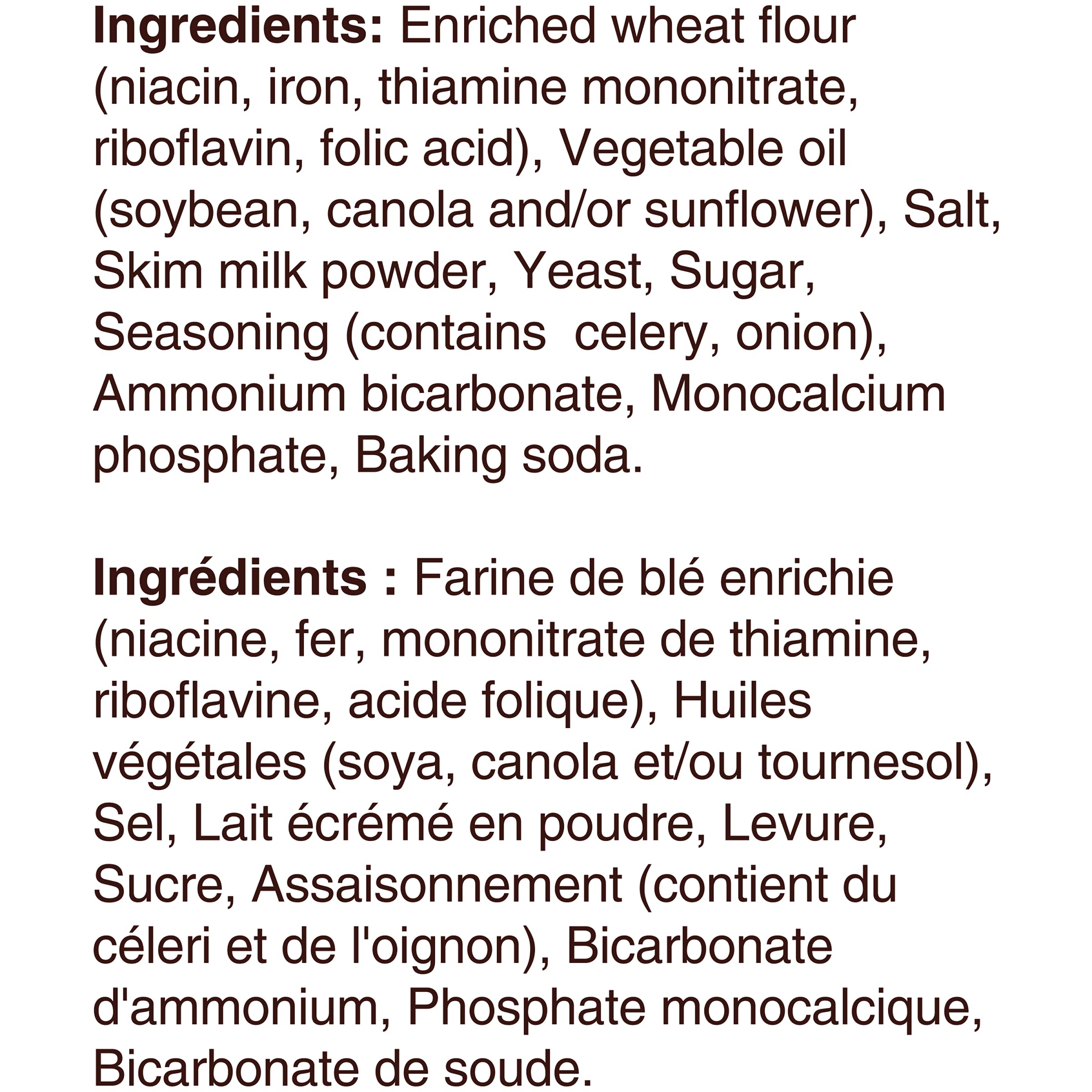 Goldfish nutrition label and ingredients panel for quick dietary and allergen reference