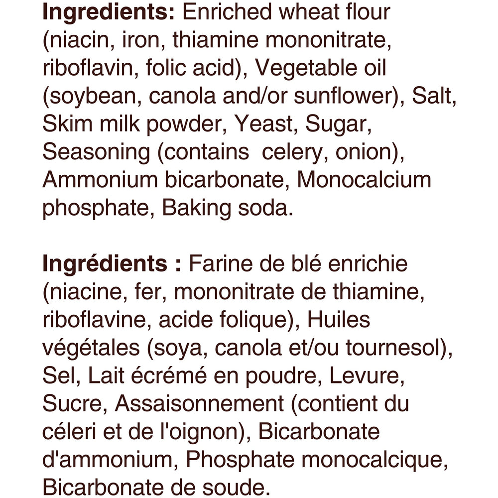 Goldfish nutrition label and ingredients panel for quick dietary and allergen reference