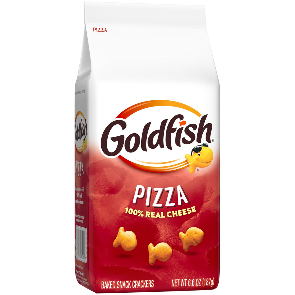 Family sharing Goldfish Pizza Crackers for movie night