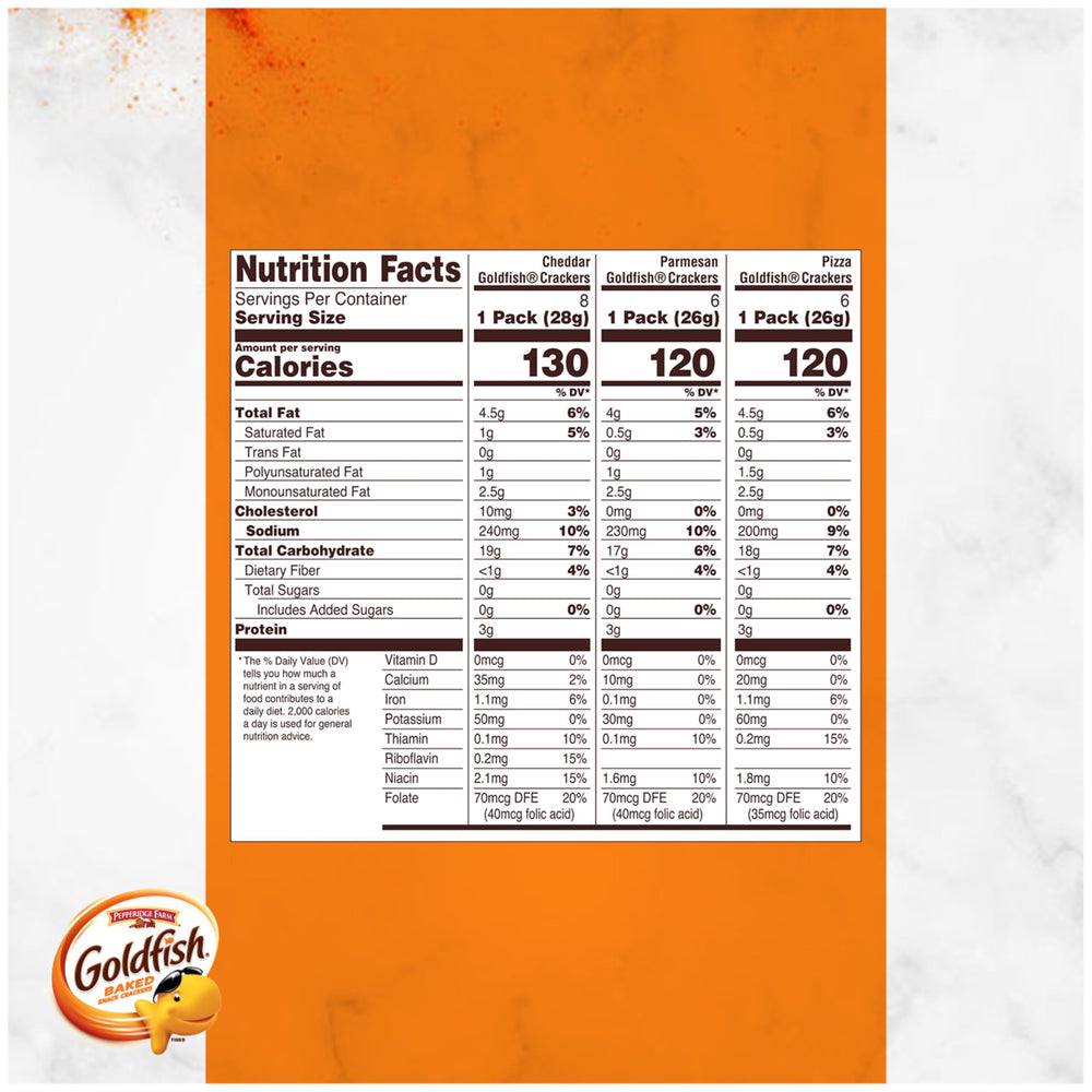 Goldfish Pizza flavor snack-pack great for lunchboxes on busy days