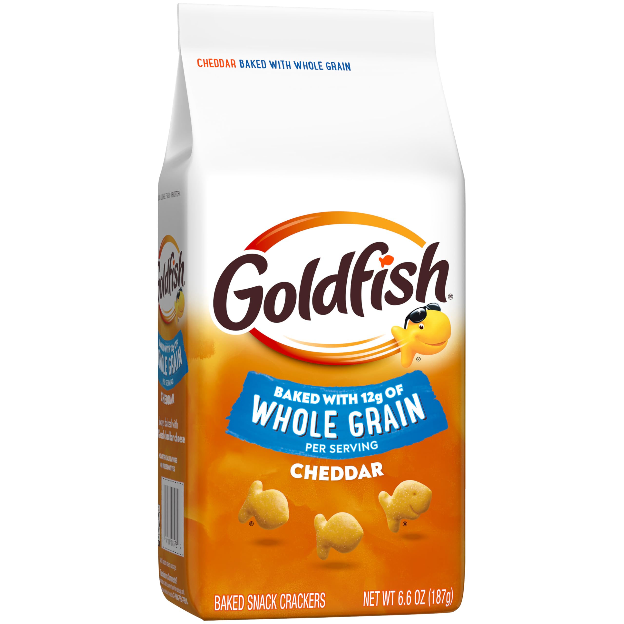 Goldfish bag featuring plant-based color label