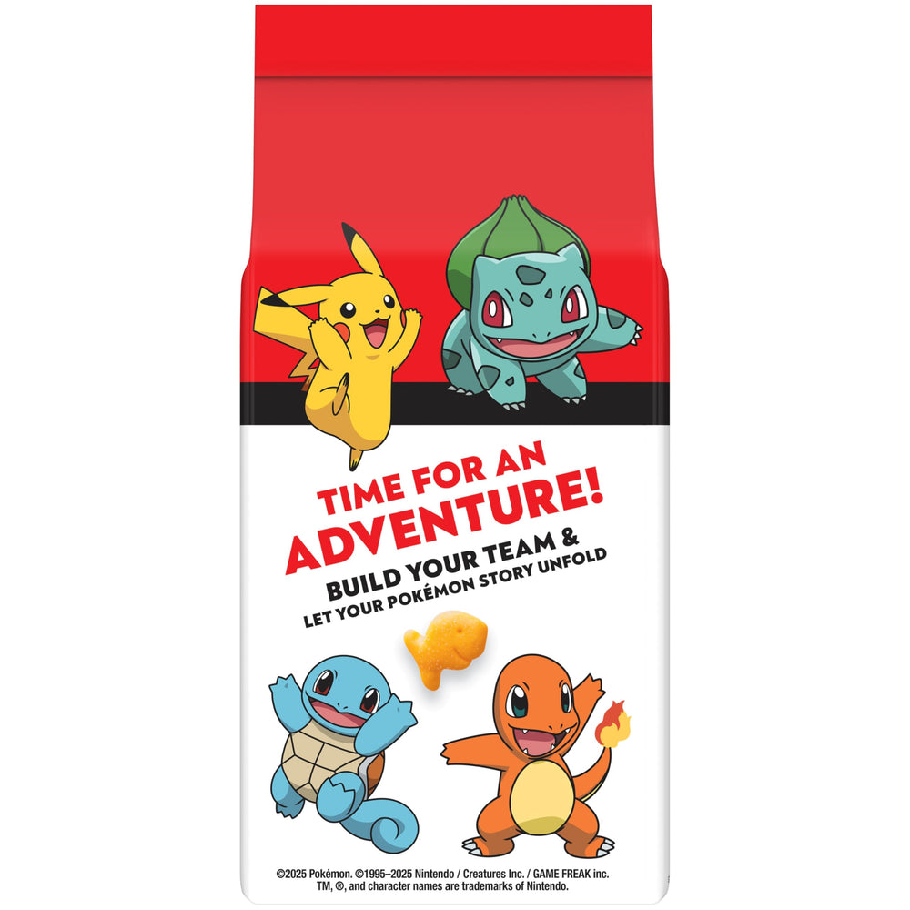 Snack time idea with Goldfish Pokémon crackers for active families.