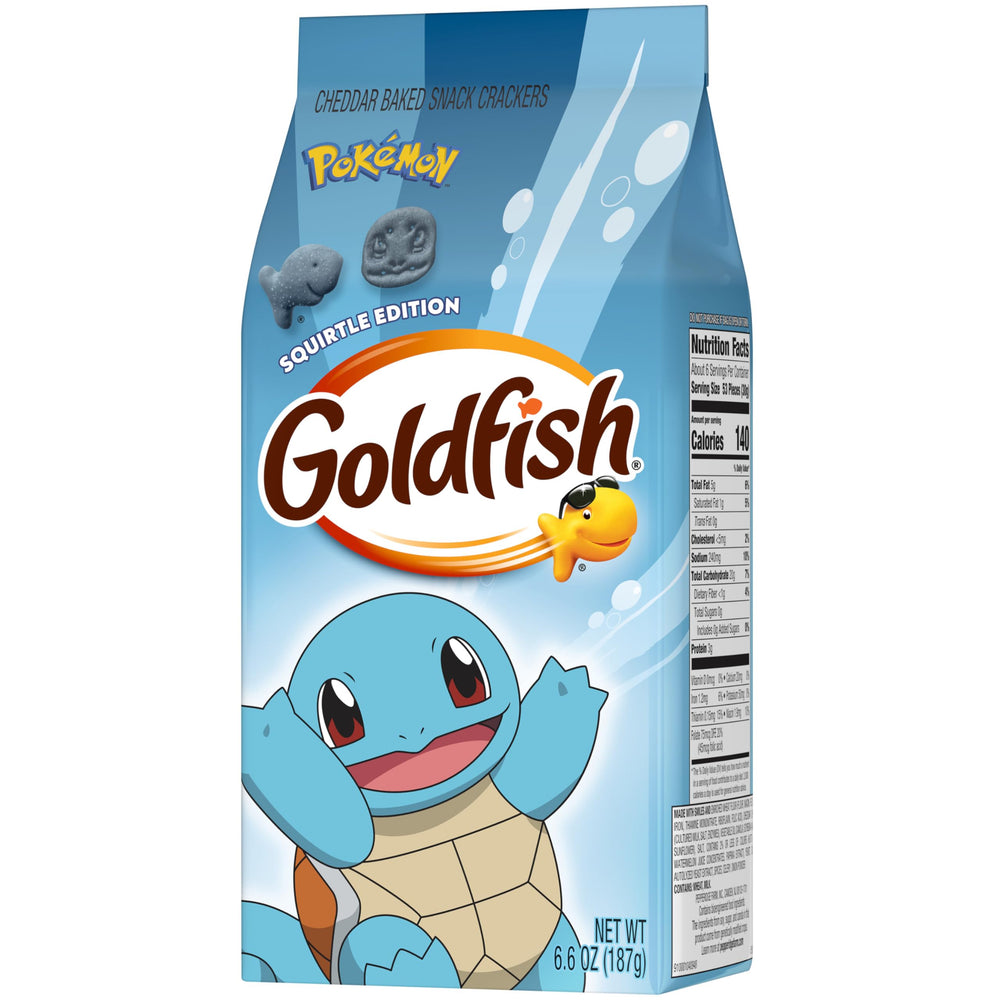 Goldfish poured into bowl showing easy serving and sharing benefit