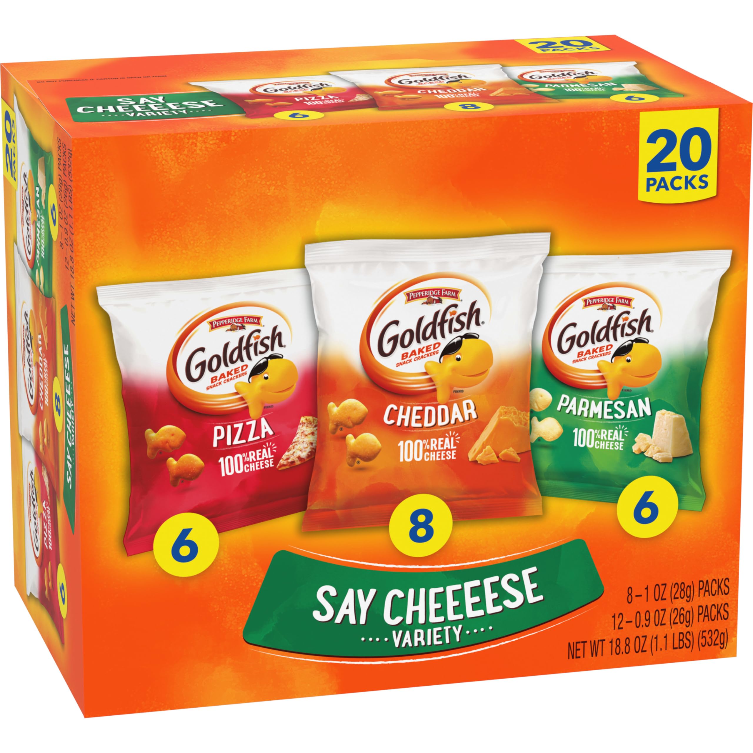 Goldfish crackers sprinkled on soups or salads for extra crunch