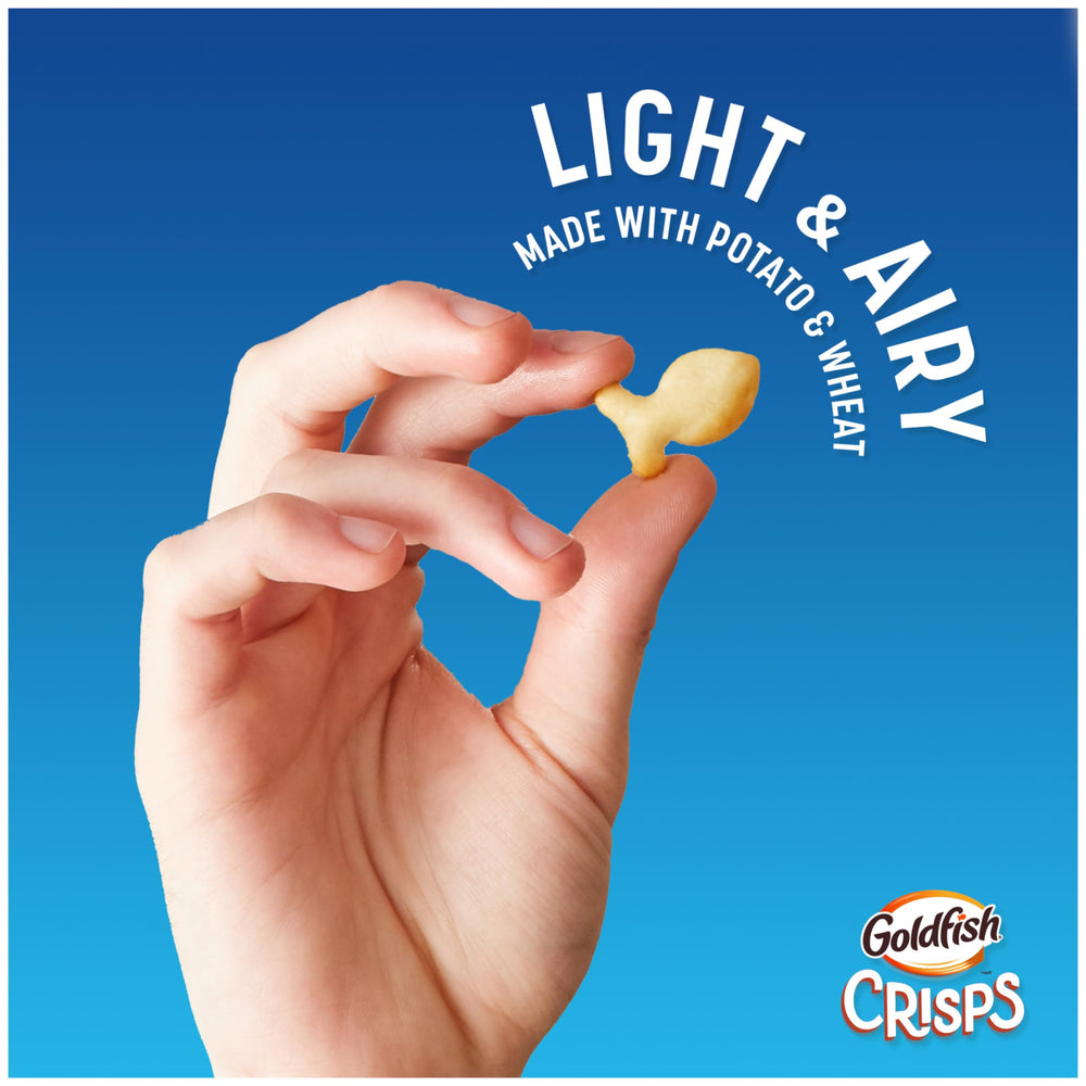 Goldfish Salt & Vinegar packaging showcases flavor.