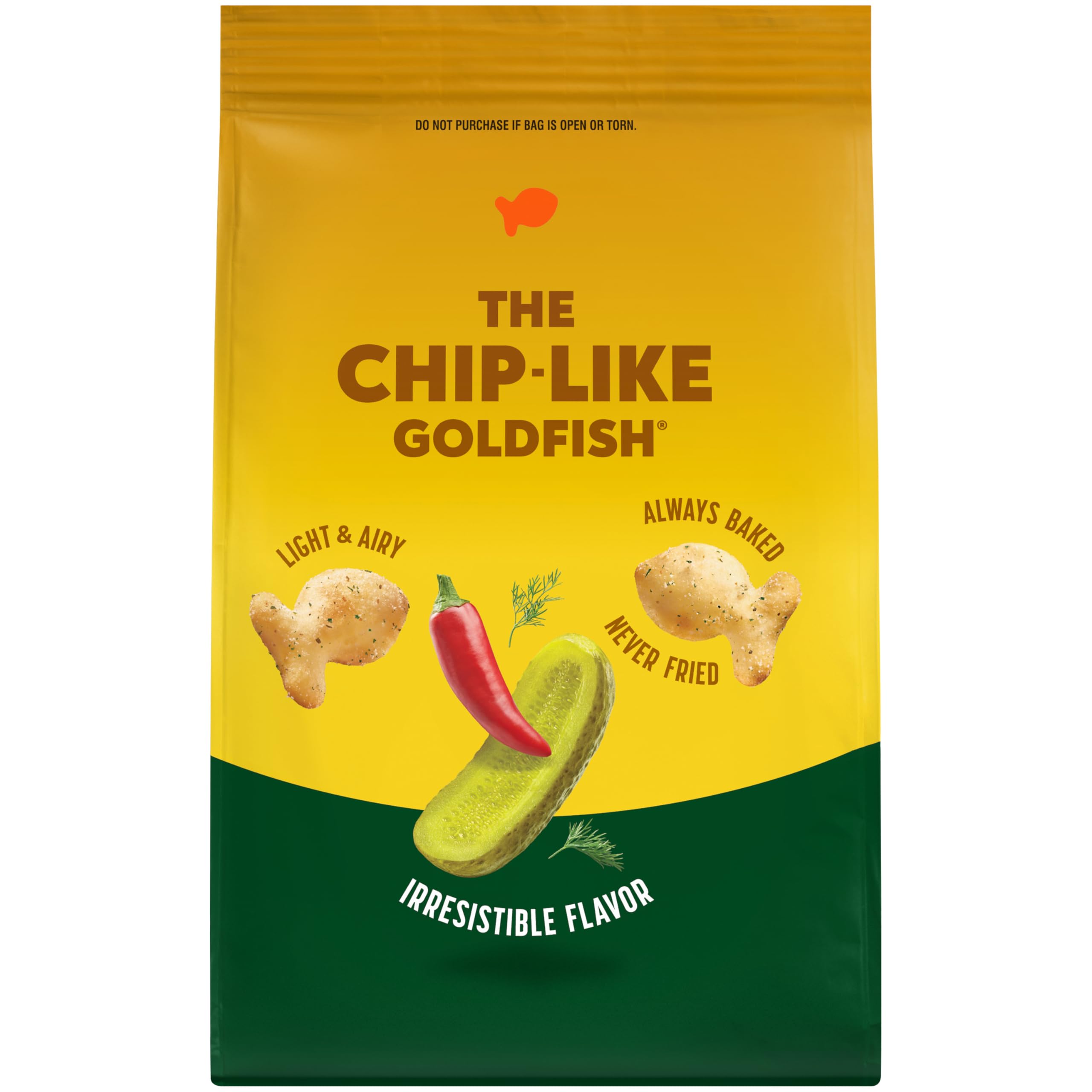 Goldfish Spicy Dill Pickle movie night—snack to share.