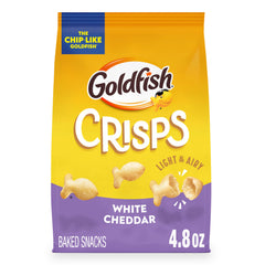 Goldfish White Cheddar baked crackers pack shot for on-the-go snacking