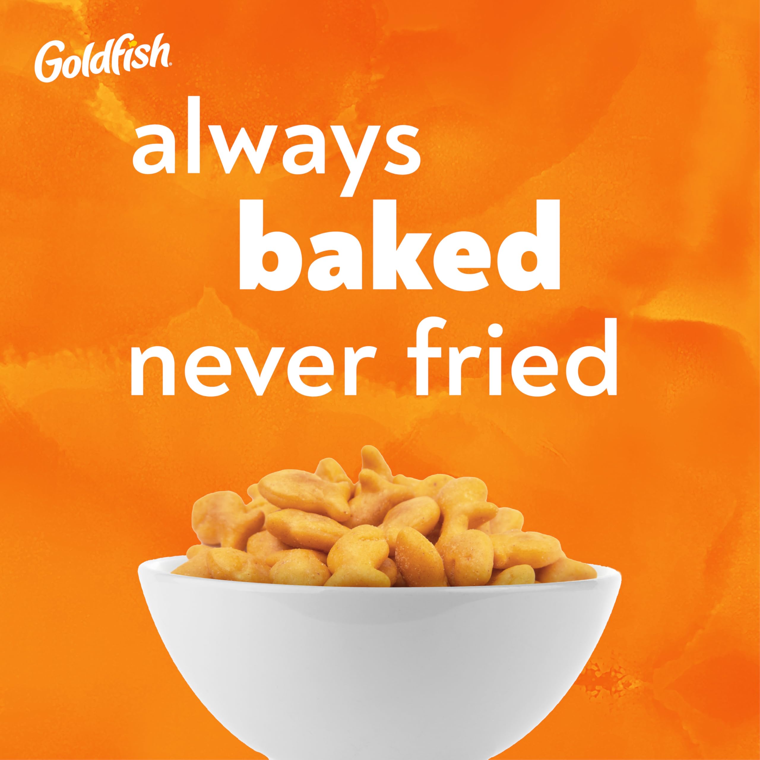 Goldfish whole grain cheddar crackers on a snack plate for sharing