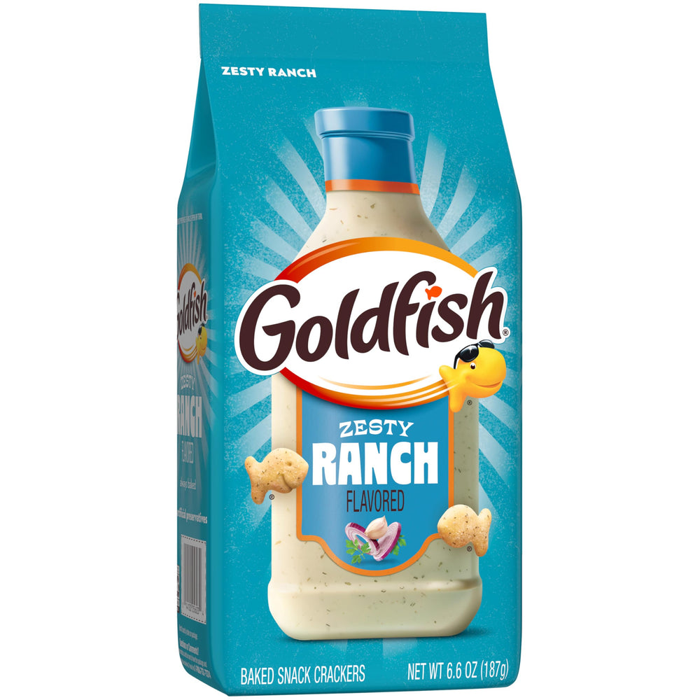 Goldfish Zesty Ranch crackers ready for dips and pairings.