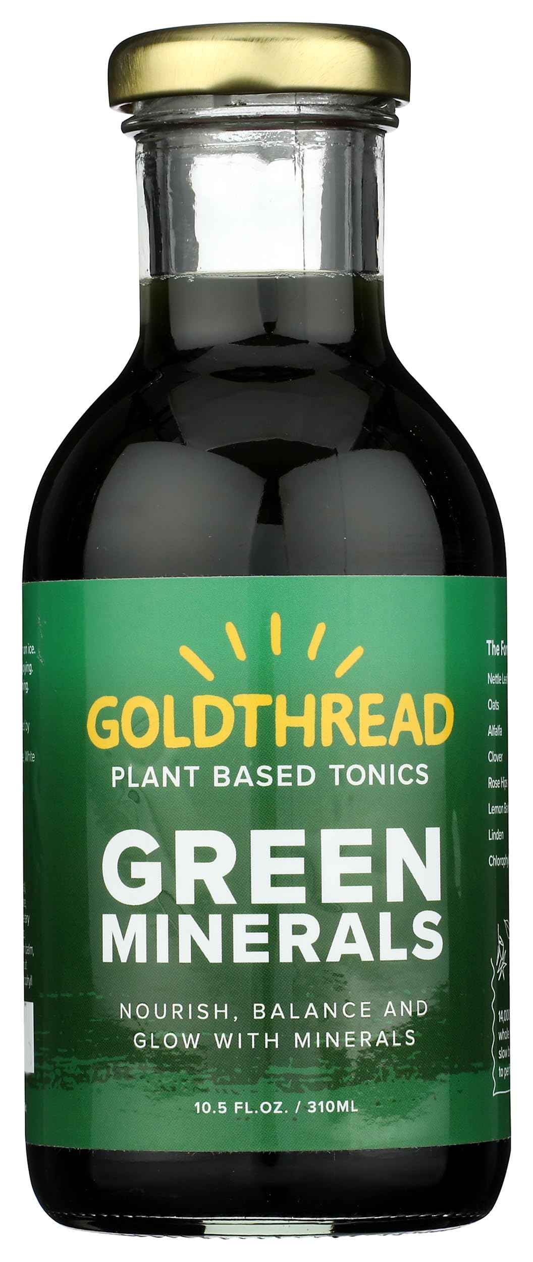 Goldthread Water Tonic Green Minerals bottle pour adds refreshing mineral notes