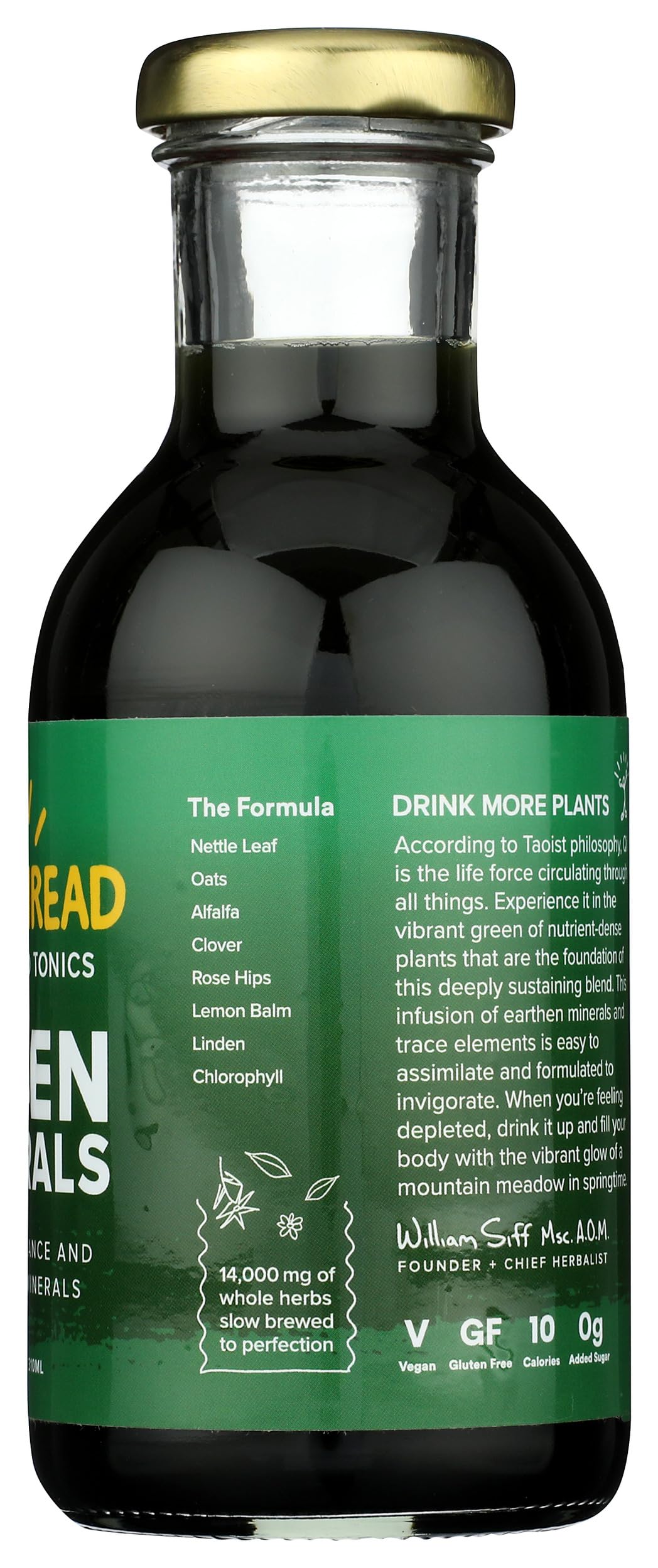 Goldthread Water Tonic Green Minerals in a pitcher for easy mixing