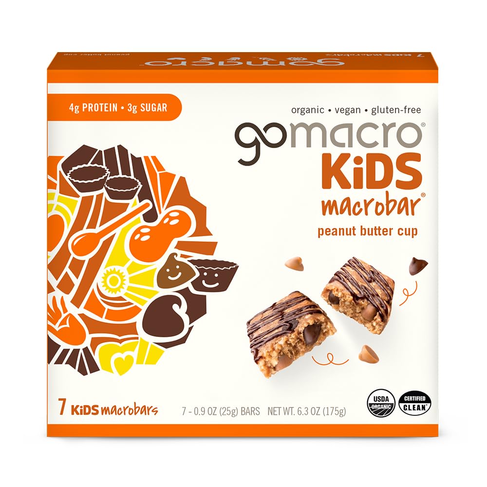 GoMacro Kids MacroBar Peanut Butter Cup pack for lunchboxes
