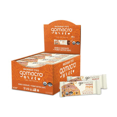 GoMacro MacroBar Mini Double Chocolate + Peanut Butter Chips — protein-packed vegan snack.
