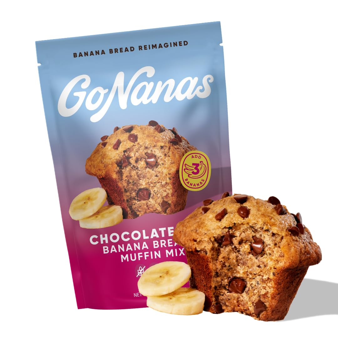 GoNanas chocolate chip banana bread mix pack ready to bake for a cozy breakfast.