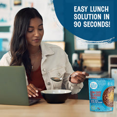 The Good Bean chili: 11g protein and 6g fiber per serving.