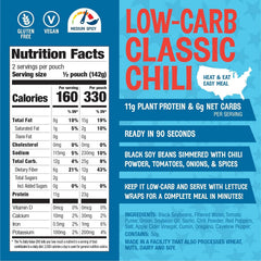The Good Bean Heat and Eat pouch—microwave-ready for quick plant-based meal.