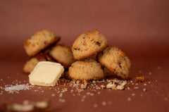 Good Dee's Butter Pecan Cookie Mix batter in a bowl ready to bake.