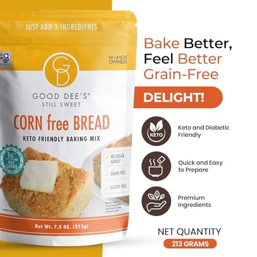 Good Dee's Corn Bread Mix baked loaf served with butter, cozy and comforting.