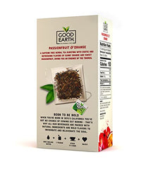Good Earth Sensorials Passionfruit Orange Tea being poured into a cup.