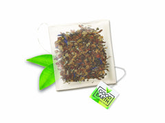 Steaming cup of Good Earth Sensorials Passionfruit Orange Tea ready to enjoy.