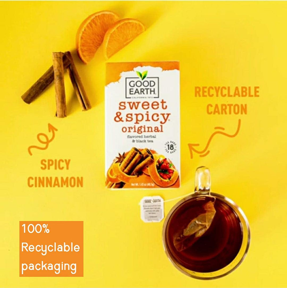 Good Earth Tea Co. Kosher and gluten-free badge supports inclusive tea moments.
