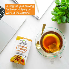 Good Earth Tea Co. Sweet & Spicy tea leaves close-up with natural aroma