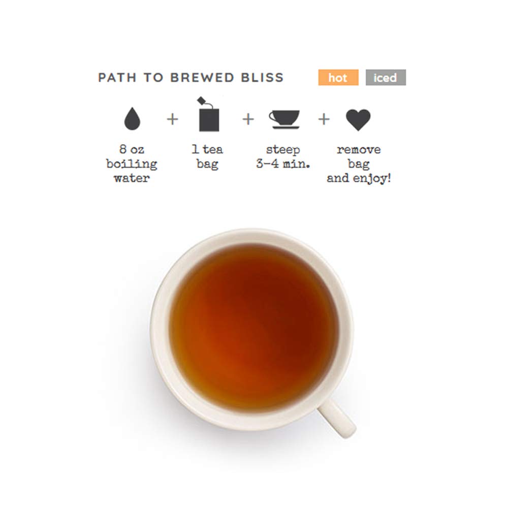 Brewed cup of Good Earth Tea Sweet & Spicy with inviting aroma.