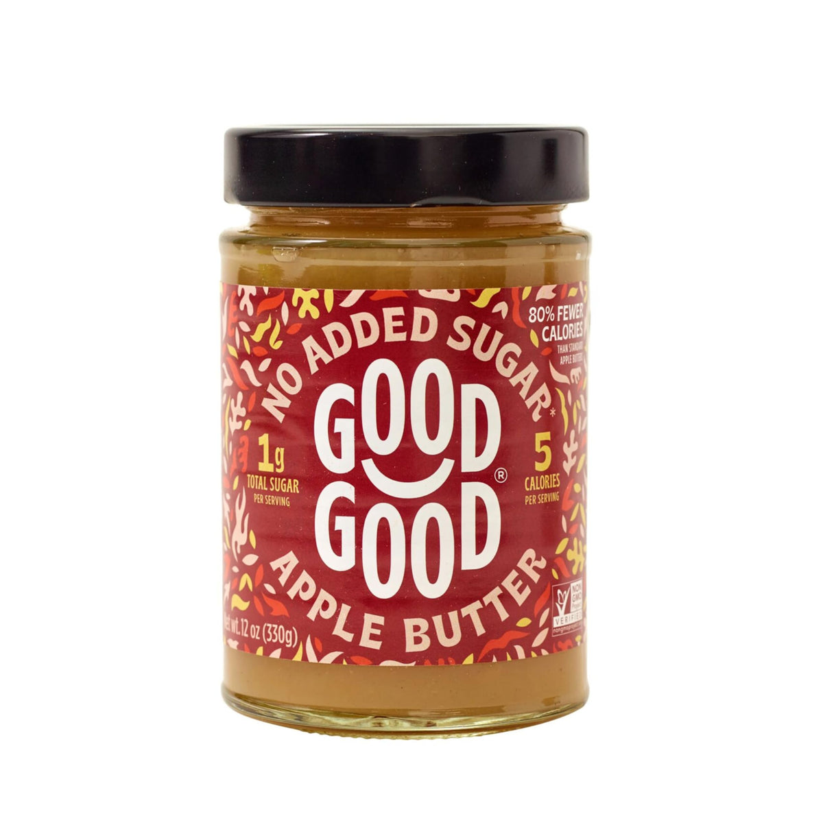 Good Good Apple Butter with Cinnamon and Clove jar on display, keto-friendly spread