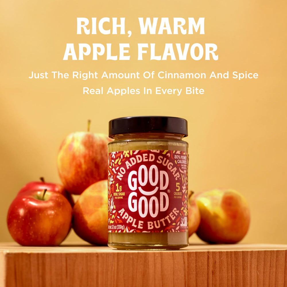 Good Good Apple Butter kitchen scene conveys a versatile pantry staple