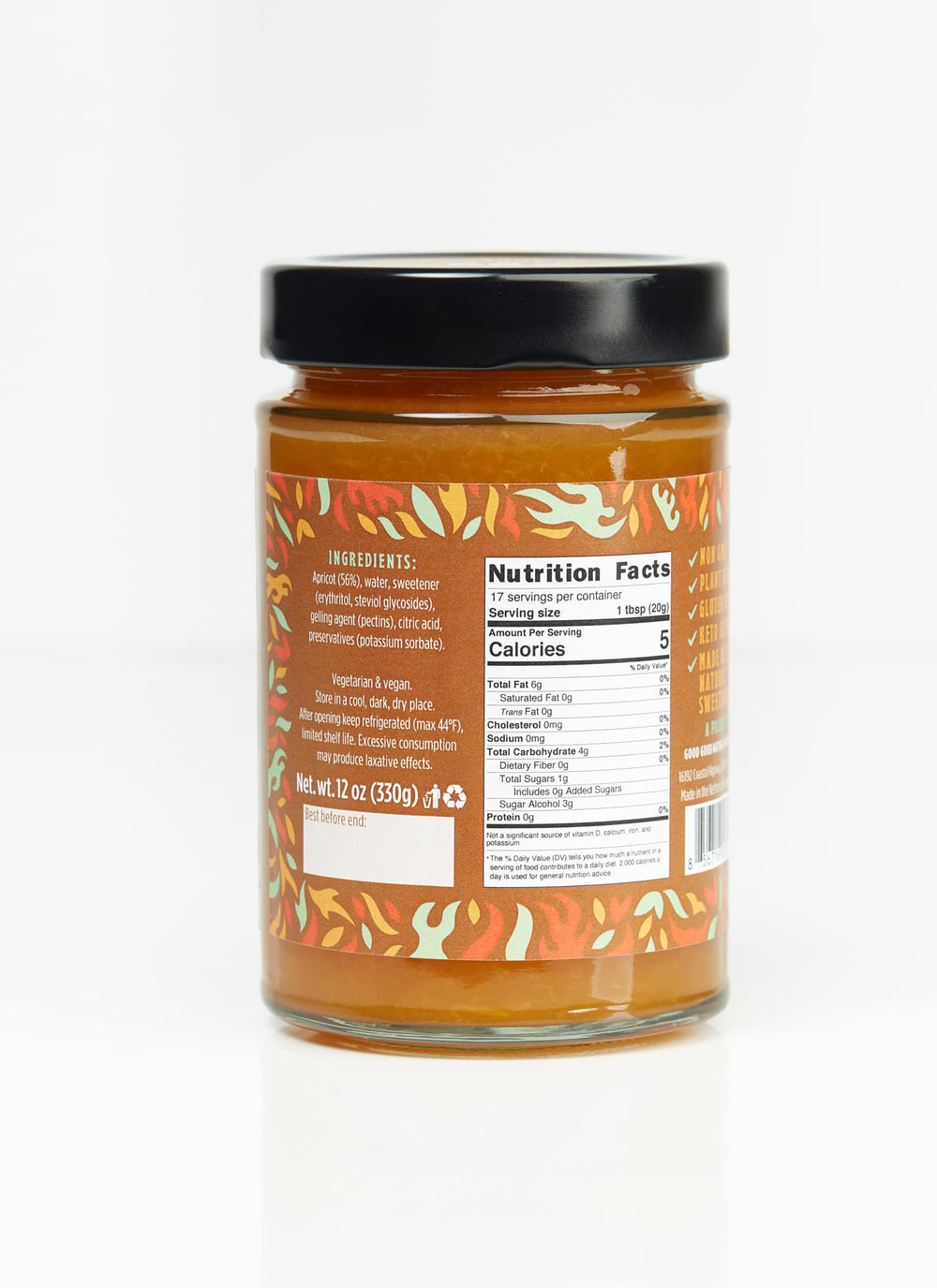 Good Good Apricot Jam poured over toast, highlighting glossy texture and fruity brightness.