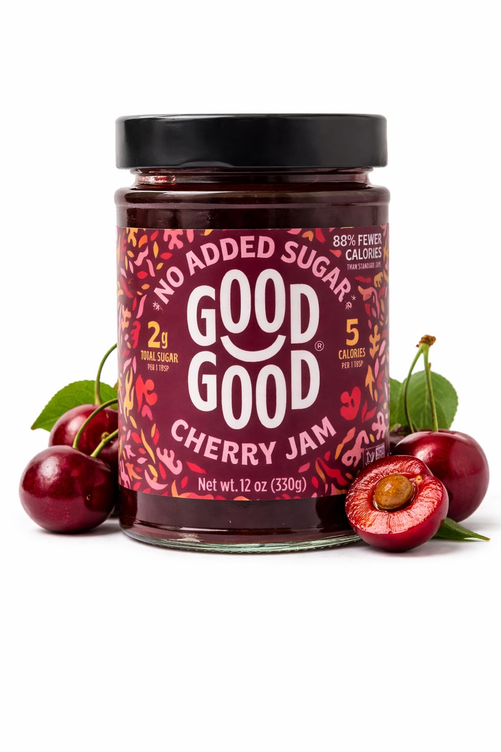 Good Good Cherry Jam jar on toast for a quick keto-friendly breakfast