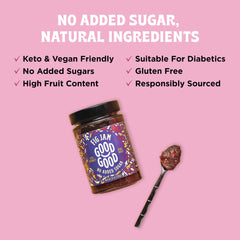 GOOD GOOD Fig Jam fig-fruit closeup highlights natural sweetness from figs.