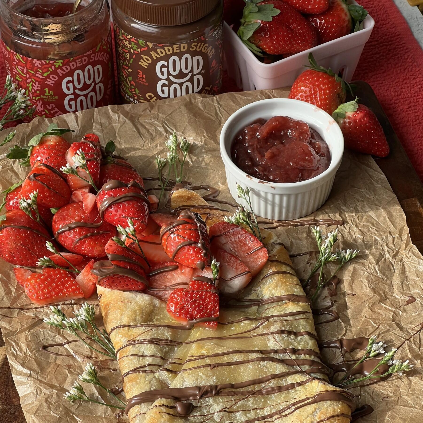 Good Good No Added Sugar label view highlights premium, sugar-free ingredients