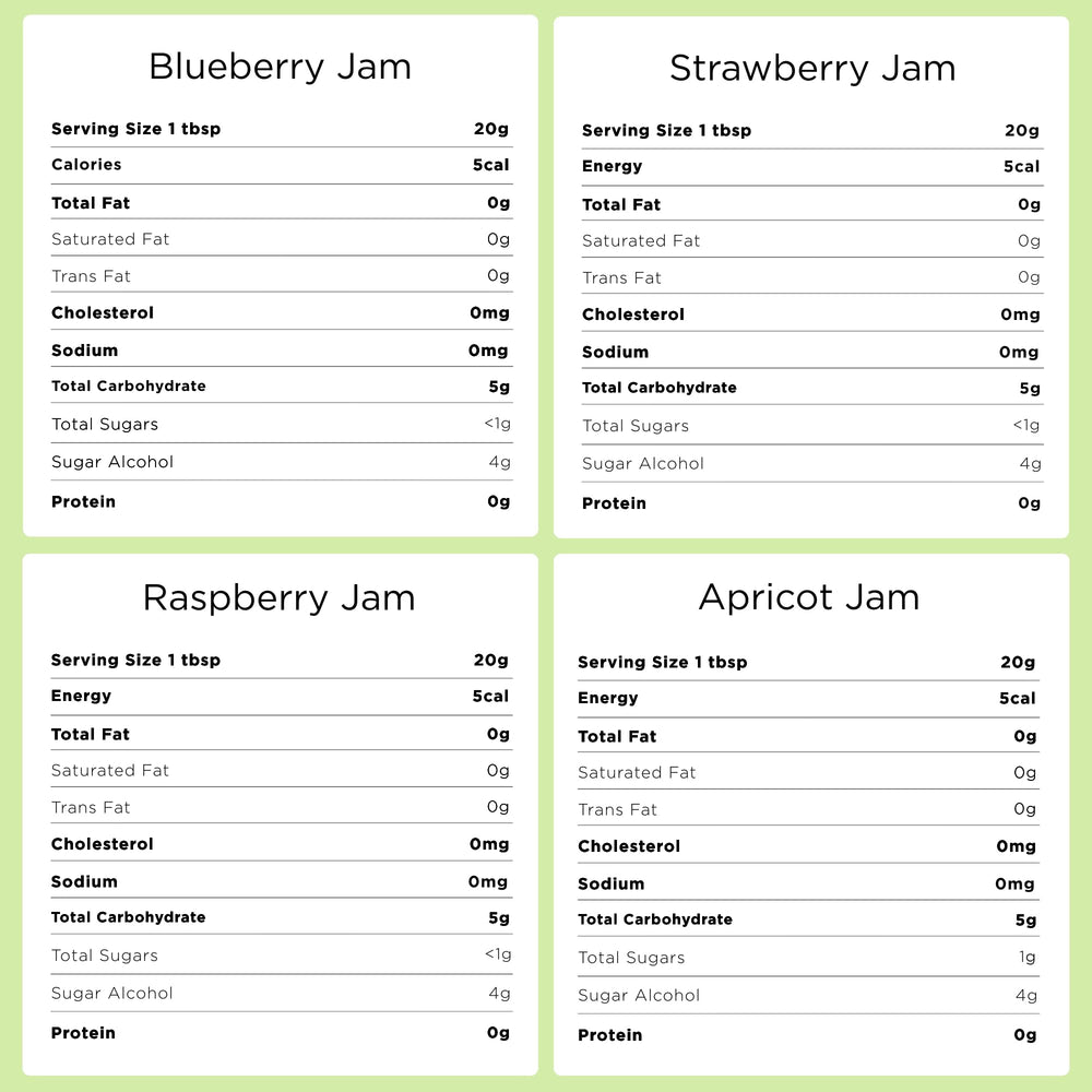 Good Good raspberry jam no added sugar jar, ideal low-carb spread