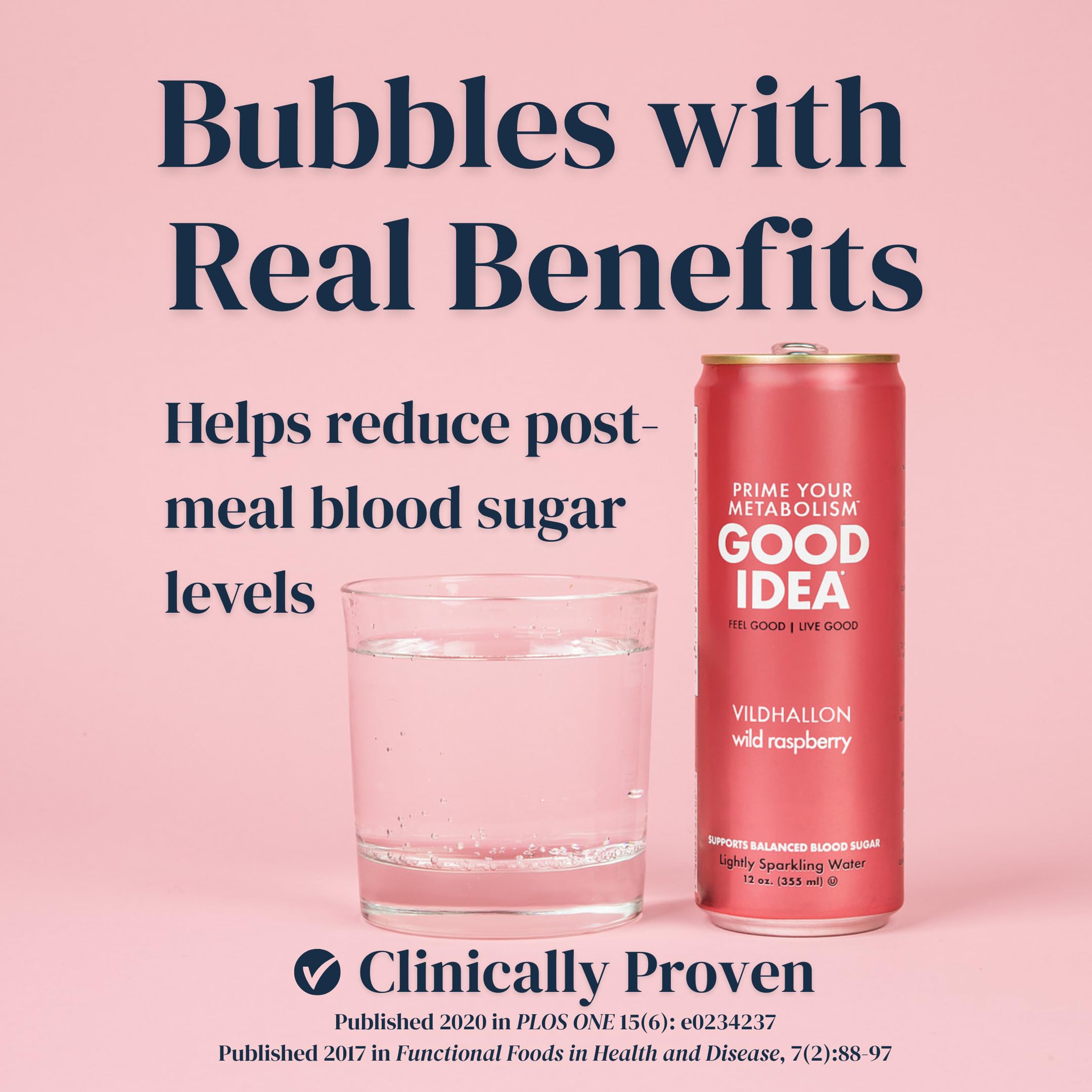 Good Idea Sea Berry label closeup emphasizes flavor profile and zero sugar promise