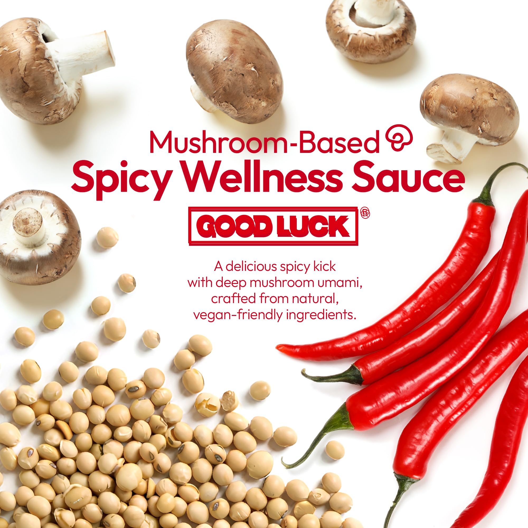 GOOD LUCK Chili oil with garlic highlights savory crunch in dishes