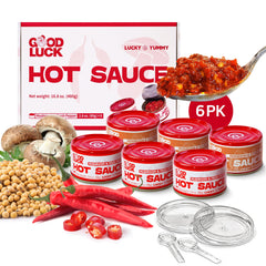 GOOD LUCK Mushroom Hot Sauce bottle boosts flavor in every bite